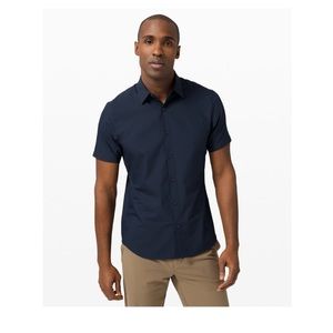 Lululemon Athletica Black Stripe Button Down Shirt